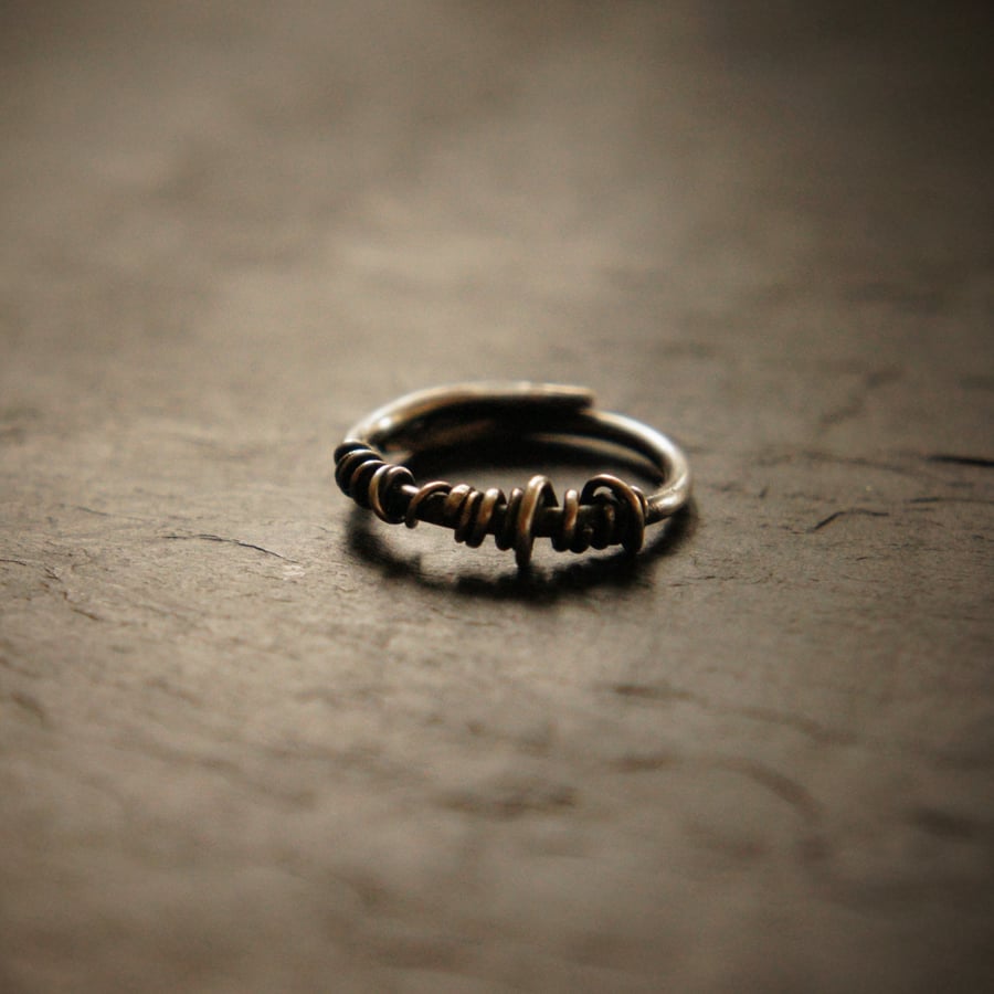 Sterling Silver Spiral wrapped Ring