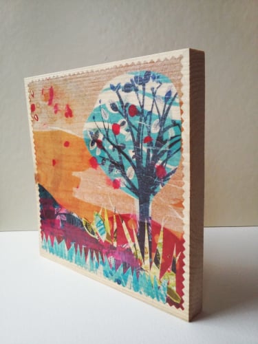 Wooden Block  - The Blue Tree