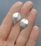 Silver Leaf Earrings, Gift for nature lover - Image 3