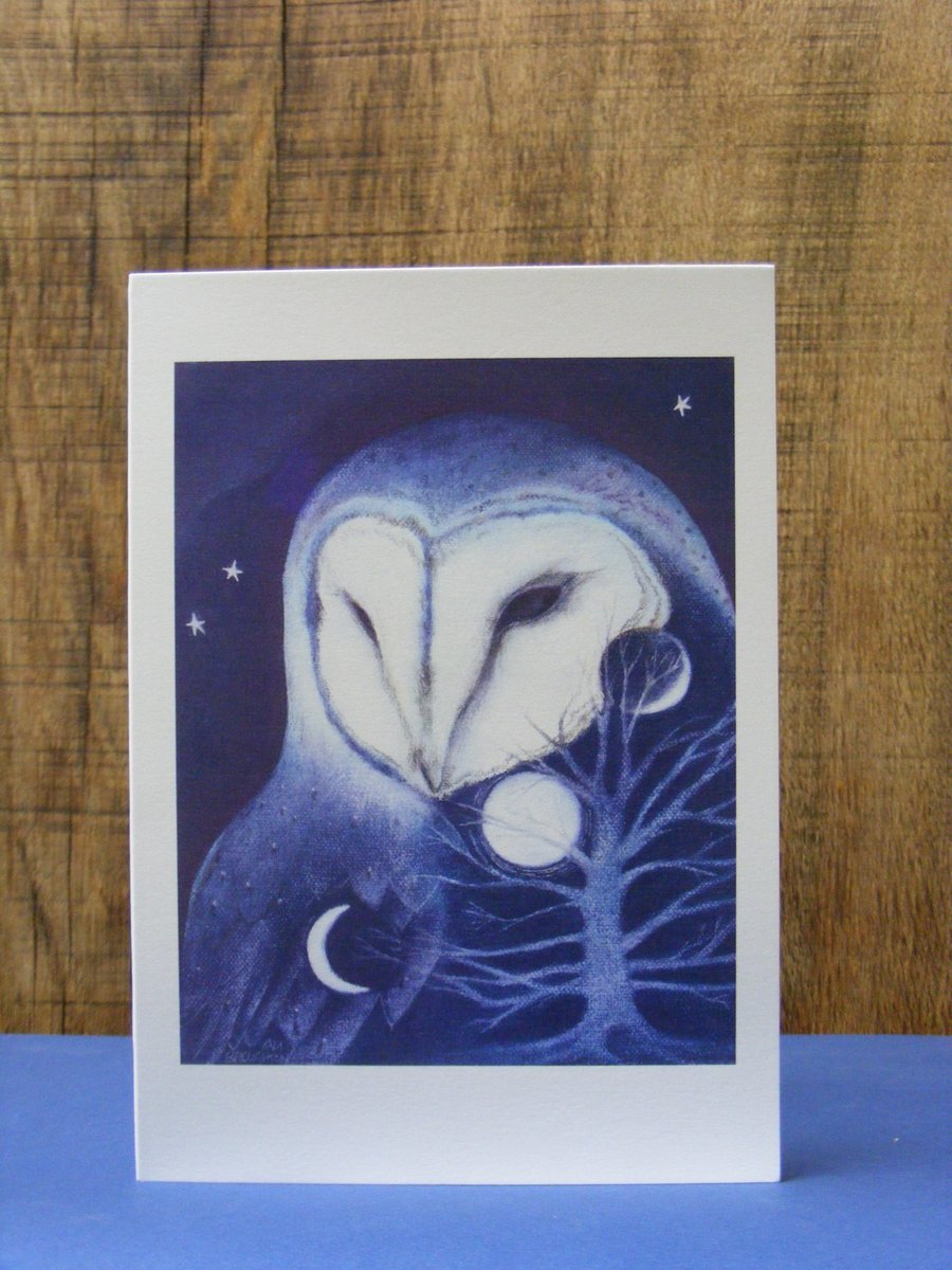 3 Moons Blank Greetings Card