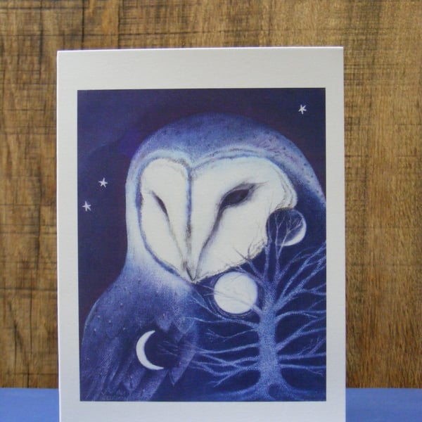 3 Moons Blank Greetings Card