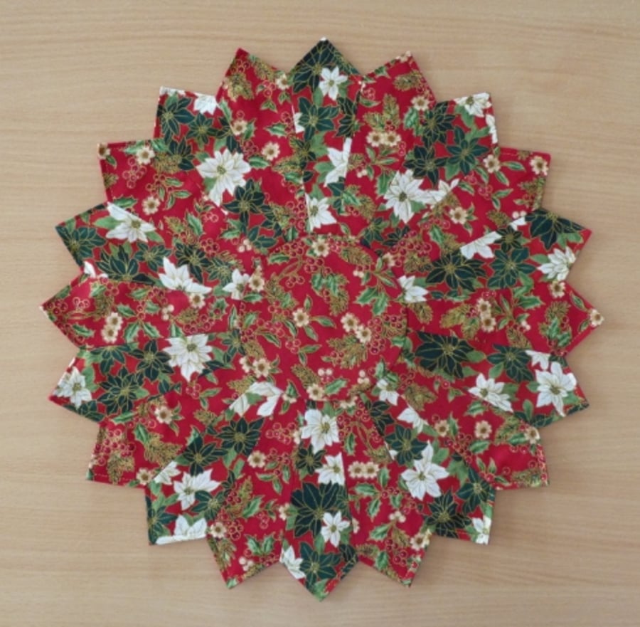 Christmas Table Mat In Festive Fabric Folksy