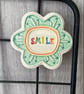 Ceramic Smile magnet turquoise - Image 1