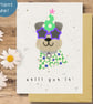 Plantable Dog Birthday Card, Eco Friendly Seed Paper Card, Handmade in the UK