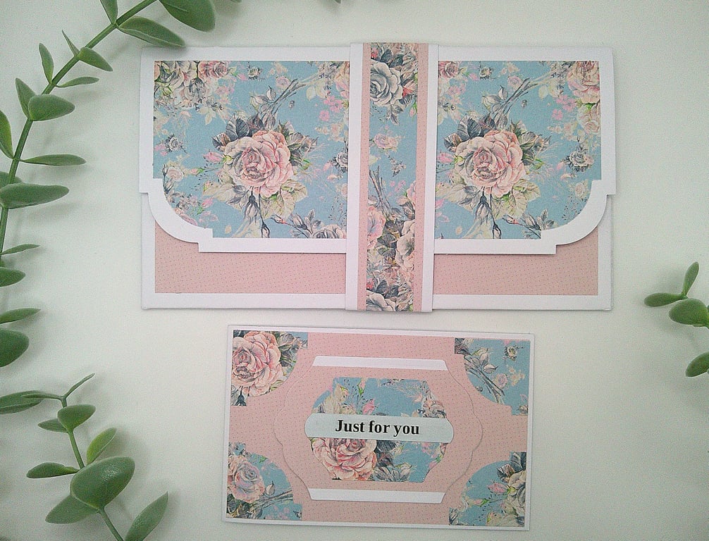 Gift Card Holder, Money Wallet, Gift Voucher with matching note card