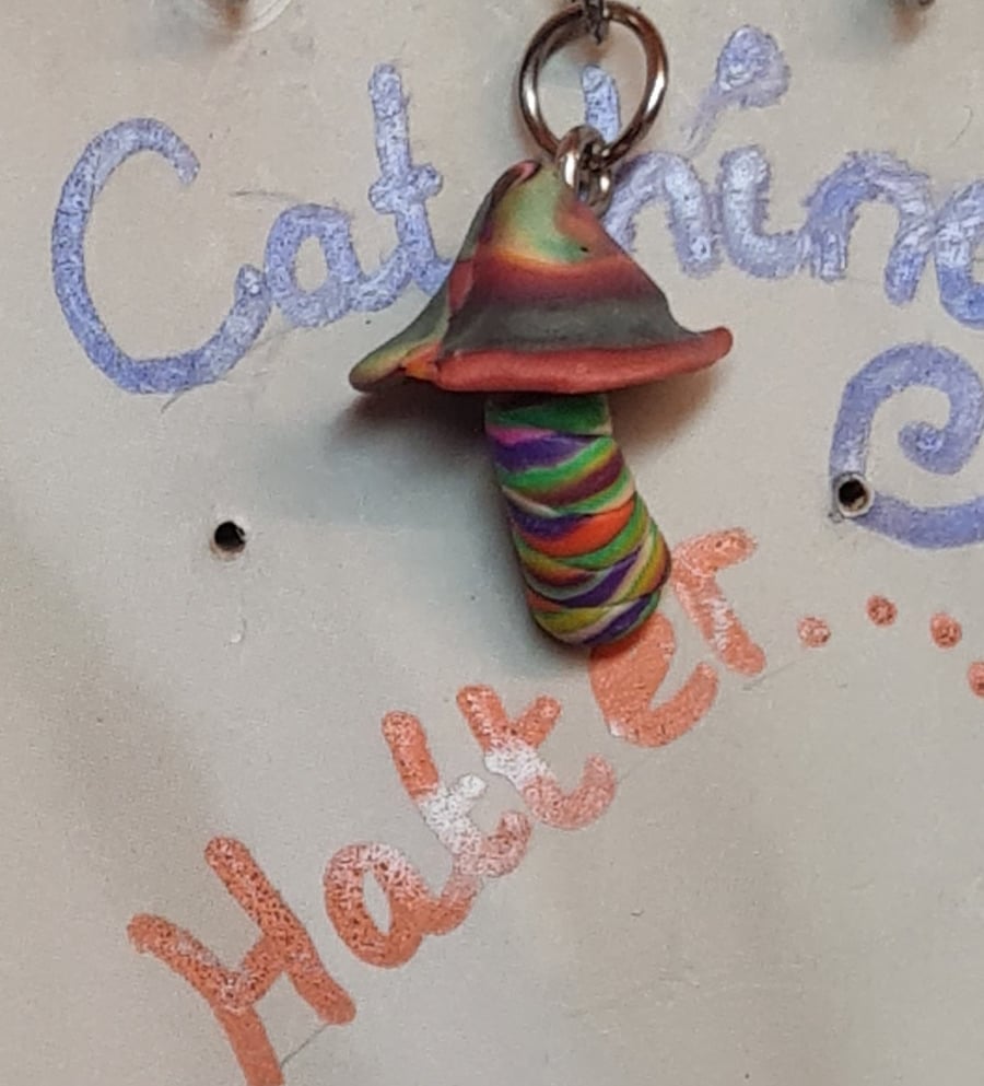 Trippy mushroom charm
