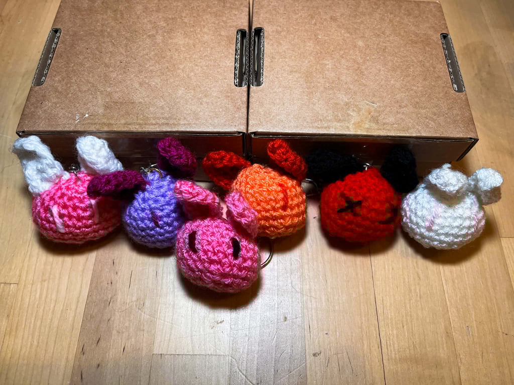Crochet Bunny Keychains