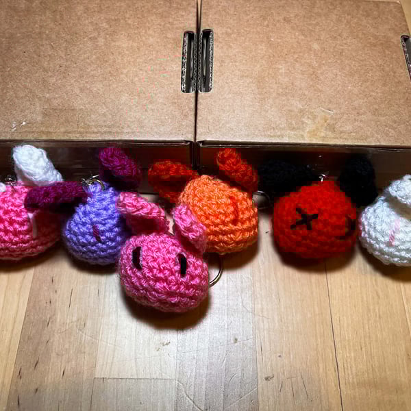 Crochet Bunny Keychains