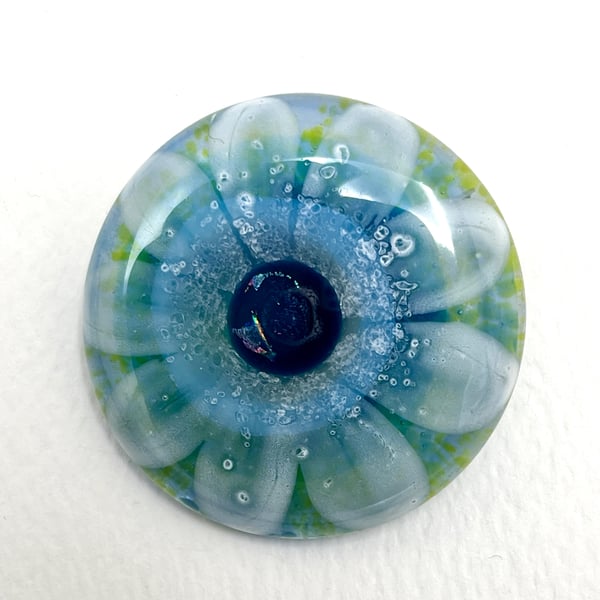 Fused Glass Flower Brooch