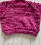Baby cardigan with lacy pattern knitted in a hand dyed yarn  - Image 6