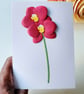 Claret Orchids - Flower Shop Moments, Blank Handmade Floral Card 