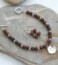 Sterling Silver Gemstone Drop Earrings with Poppy Jasper - Image 2