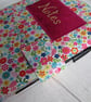 A5 Reusable Notebook Cover - Colourful Ditsy Floral, Floral Notebook - Image 7