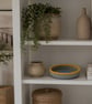 Handmade Coiled Macramé Basket - Grey & Ochre Decorative Basket - Image 8