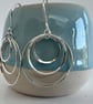 Circles sterling silver earrings - beautifully shiny - perfect for day or night - Image 2