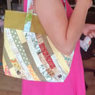 One of a kind patchwork tote bag