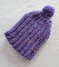 Small Tea Cosy for 2 Cup Tea Pot, Purple Tweed, Hand Knitted - Image 7
