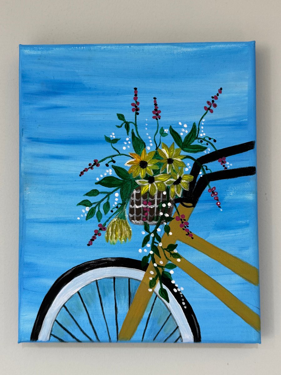 Canvas painting floral acrylic