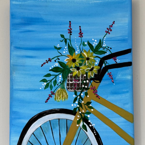 Canvas painting floral acrylic
