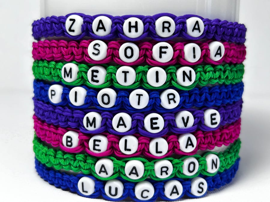 Bright Collour personalised bracelets 