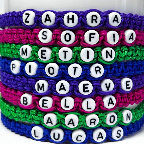Bright Collour personalised bracelets 
