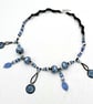 Statement Necklace Kit - with Handcrafted Swirled Enamel Discs. - Image 2