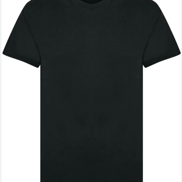 Plain Black 100% Cotton Tshirts. Pack of 5