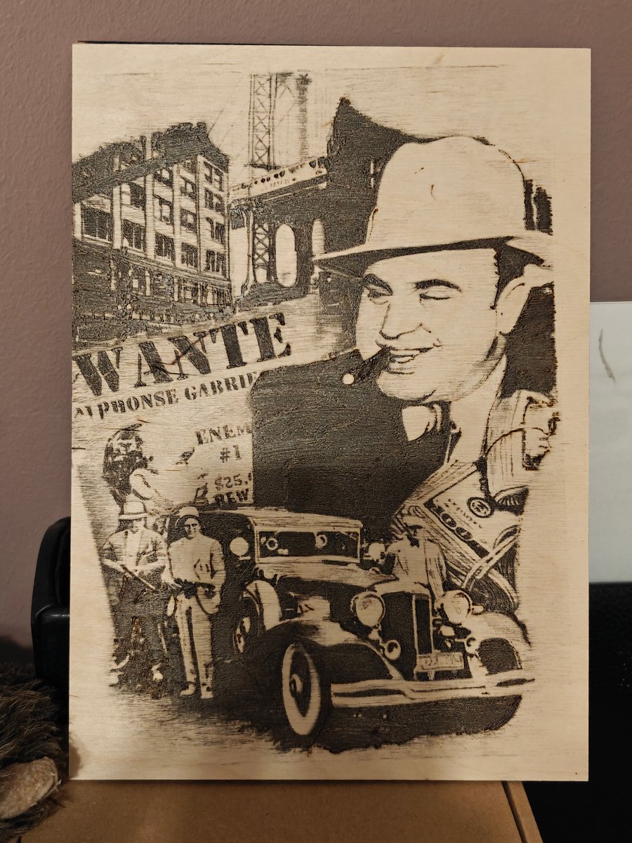 Al Capone Pyrography 