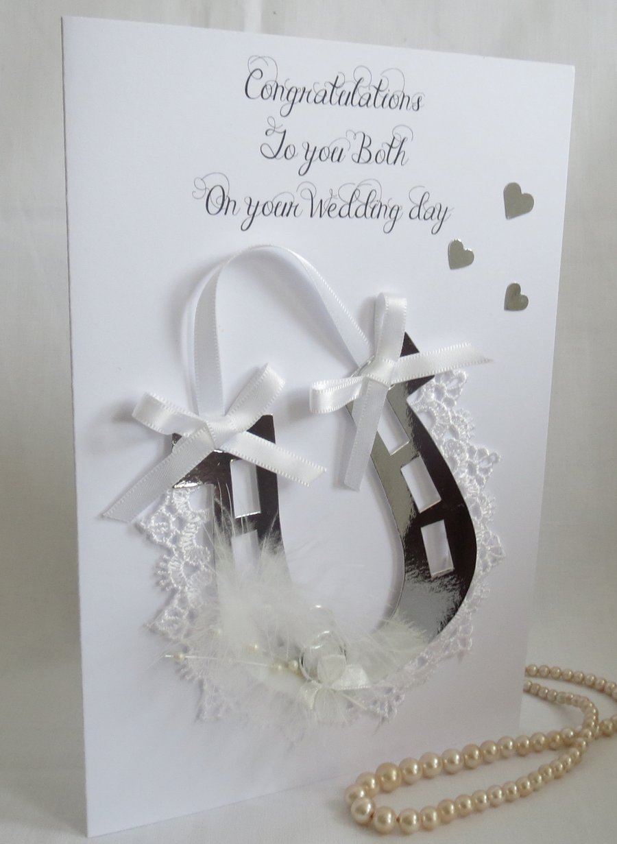 Wedding Day Horseshoe Handmade card
