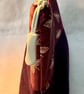 Bees (white on purple) - Large zipped pouch for toiletries, shaving kit, art etc - Image 4