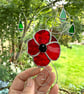 Stained Glass Poppy Suncatcher - Handmade Hanging Decoration  - Image 3