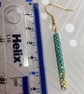 Dangle beaded dainty earrings, stick drop gold minimalist jewellery - Image 10