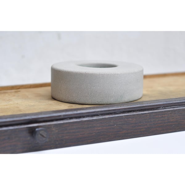 Handmade Brutalist Concrete Candle Tealight Holder - Modern Industrial Decor