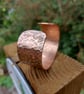 Simple hammered texture pure copper cuff bangle  - Image 8