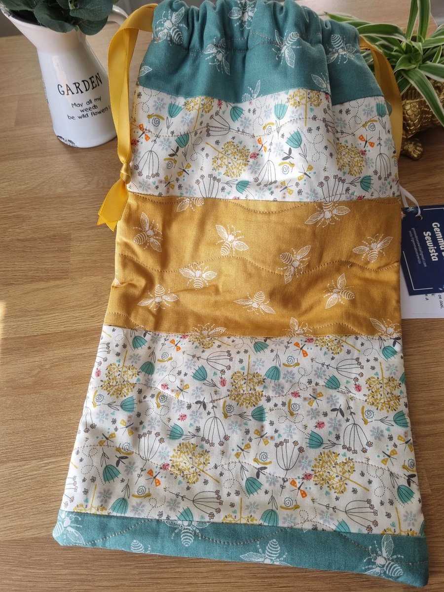 Quilted patchwork hot water bottle complete with HWB.