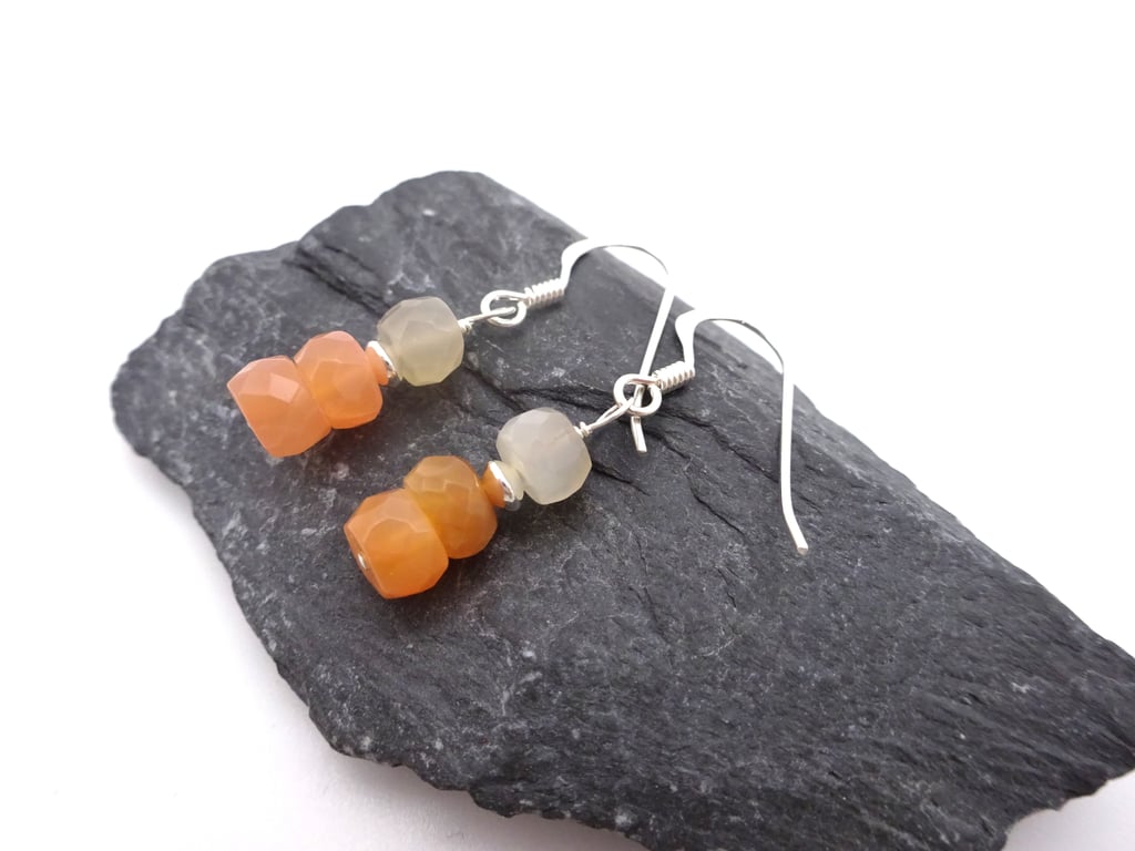 Moonstone gemstone earrings