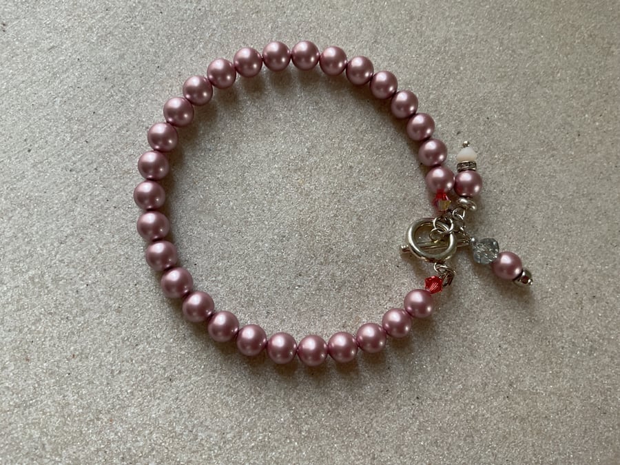 Swarovski memory wire bracelet