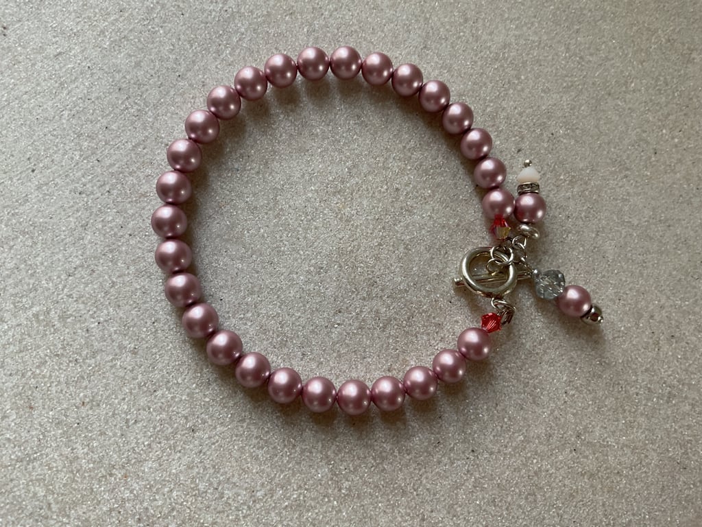 Swarovski memory wire bracelet
