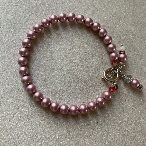 Swarovski memory wire bracelet