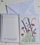 Unique Hand Drawn & Painted Floral Greetings Card with Envelope - Blank inside - Image 6