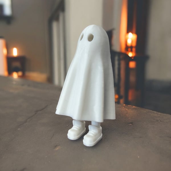 Fidget Ghost 3d Printed Articulated Sensory Toy Spooky Halloween Desk Decor 6cm 
