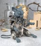 'Hiro', a grey porcelain and textile mouse imp.