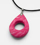 Pink and White Marbled Glasses Holder Necklace