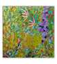 Wildflower acrylic painting - impasto - letterbox gift - mounted - semi abstract