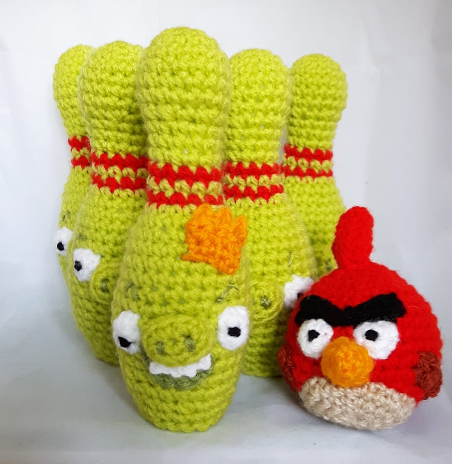 Crochet Angry Birds Skittles Set