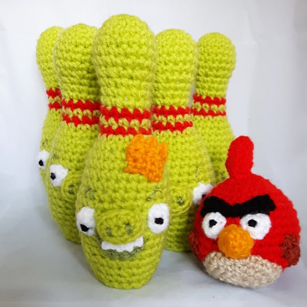 Crochet Angry Birds Skittles Set