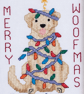 Merry Woofmas – Handmade Framed Dog Christmas Cross Stitch - Image 4