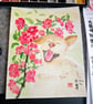 Original Framed Dog Painting, Chinese Colour Painting on Xuan Card, 20cm x 25cm - Image 3