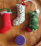 Scrapbox Stocking Set - 3 Mini Christmas Stocking Tree Decorations - Image 6