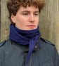 Long Pointy Scarf - Dark Cobalt